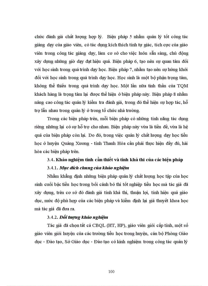 image for page Các biện pháp quản lý chất lượng học tập của học sinh tiểu học ở huyện Quảng Xương tỉnh Thanh Hóa theo mô hình quản lý chất lượng tổng thể TQM 1