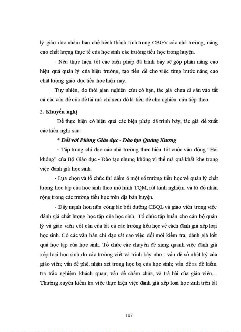 image for page Các biện pháp quản lý chất lượng học tập của học sinh tiểu học ở huyện Quảng Xương tỉnh Thanh Hóa theo mô hình quản lý chất lượng tổng thể TQM 1