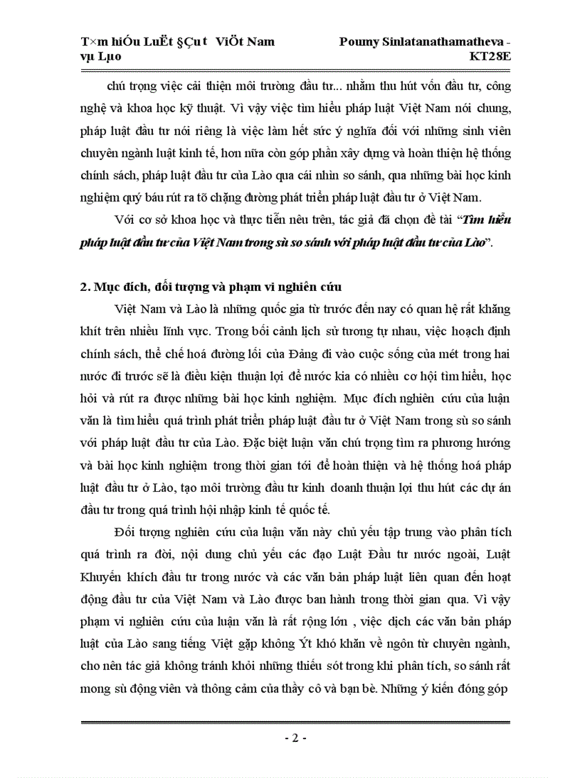 image for page Tìm hiểu pháp luật đầu tư của Việt Nam trong sự so sánh với pháp luật đầu tư của Lào 1