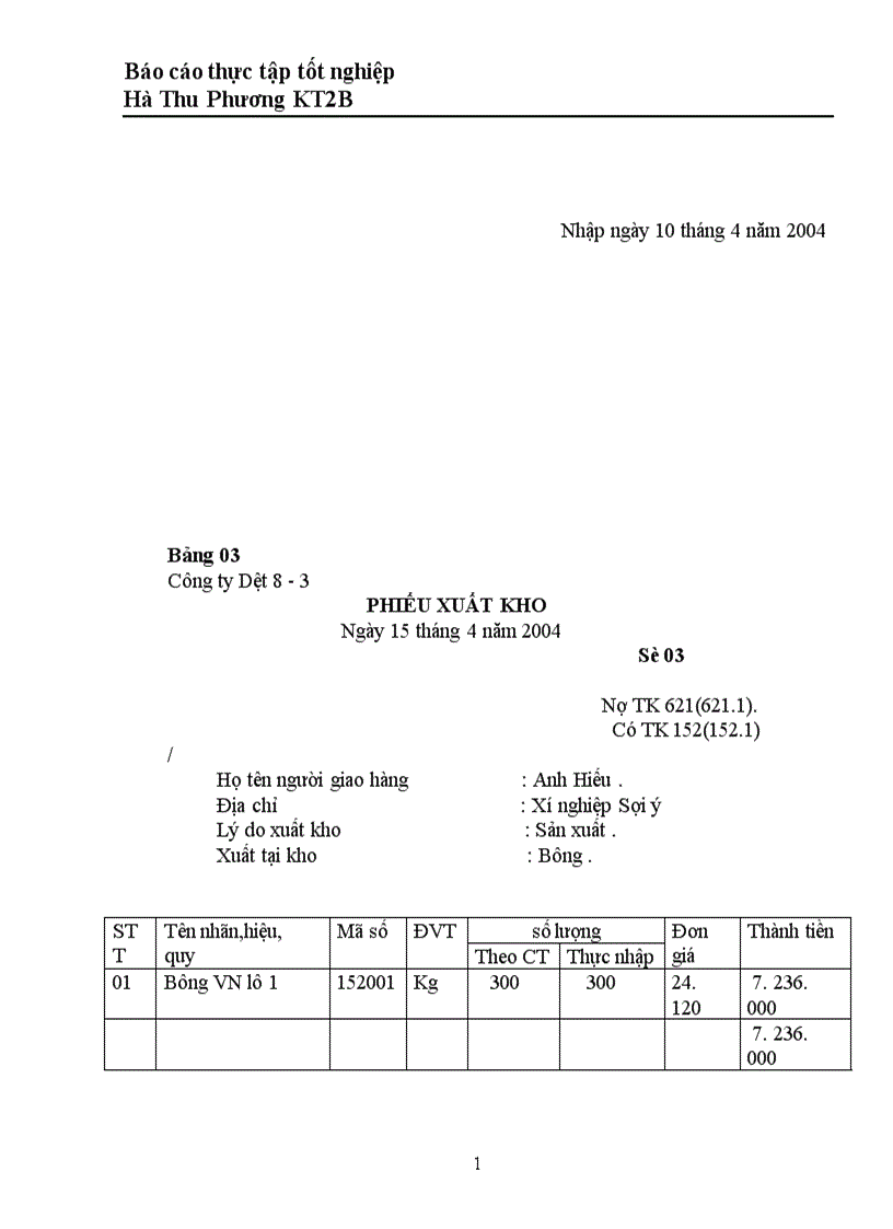 image for page Tổ chức kế toán Nguyên vật liệu tại Công ty Dệt 8 3 1