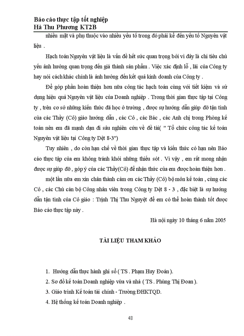 image for page Tổ chức kế toán Nguyên vật liệu tại Công ty Dệt 8 3 1