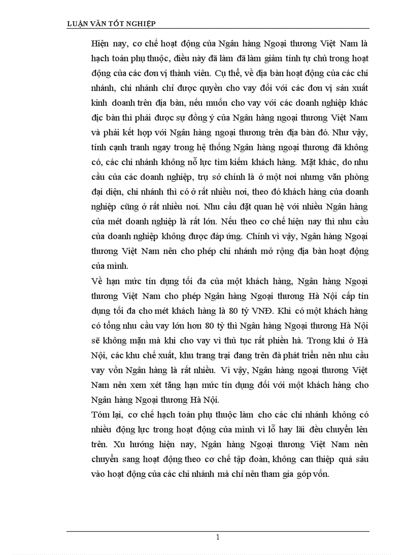image for page Giải pháp nâng cao chất lượng tín dụng tại Ngân hàng Ngoại thương Hà Nội 1