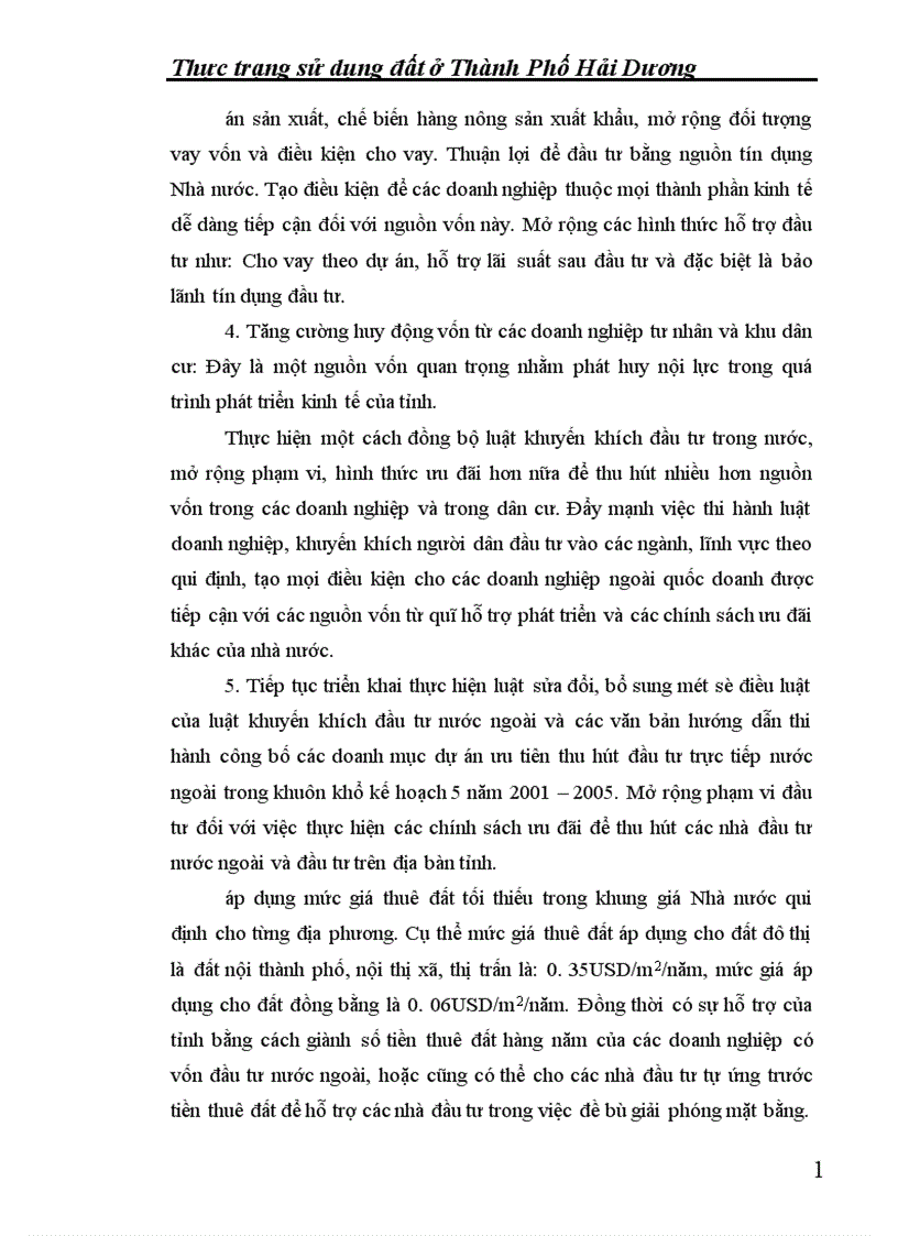 image for page Thực trạng sử dụng đất ở Thành Phố Hải Dương