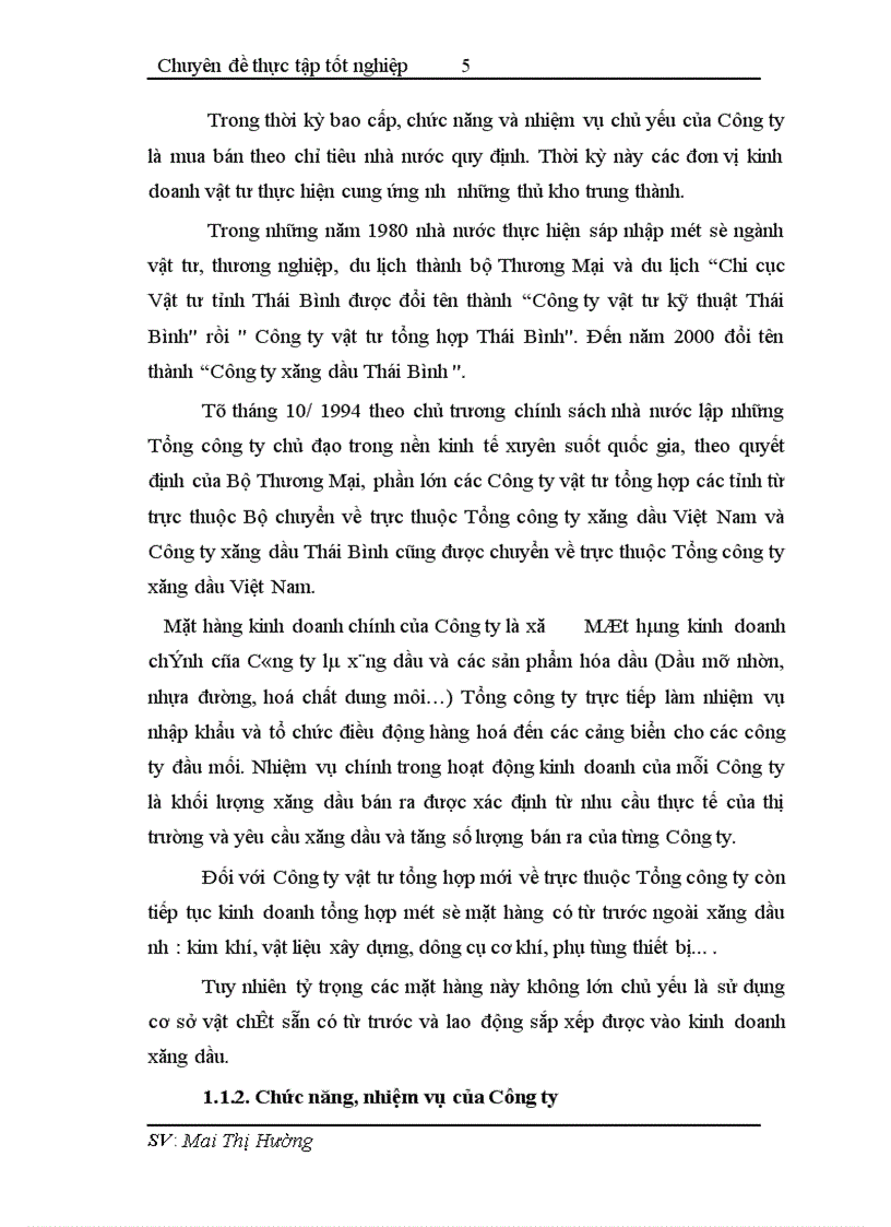 image for page Hoàn thiện công tác hạch toán tiêu thụ và xác định kết quả tiêu thụ tại Công ty xăng dầu Thái Bình 1