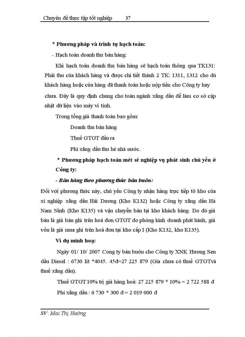 image for page Hoàn thiện công tác hạch toán tiêu thụ và xác định kết quả tiêu thụ tại Công ty xăng dầu Thái Bình 1