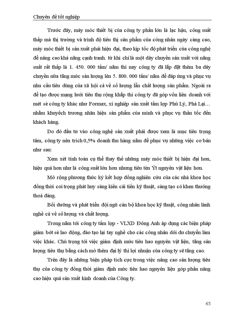 image for page Phân tích hoạt động sản xuất kinh doanh và một số biện pháp nâng cao hiệu quả sản xuất kinh doanh ở công ty tấm lợp vật liệu xây dựng Đông Anh