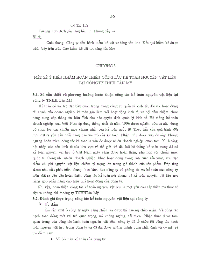 image for page Hoàn thiện công tác kế toán nguyên vật liệu tại công ty TNHH Tân Mỹ 1