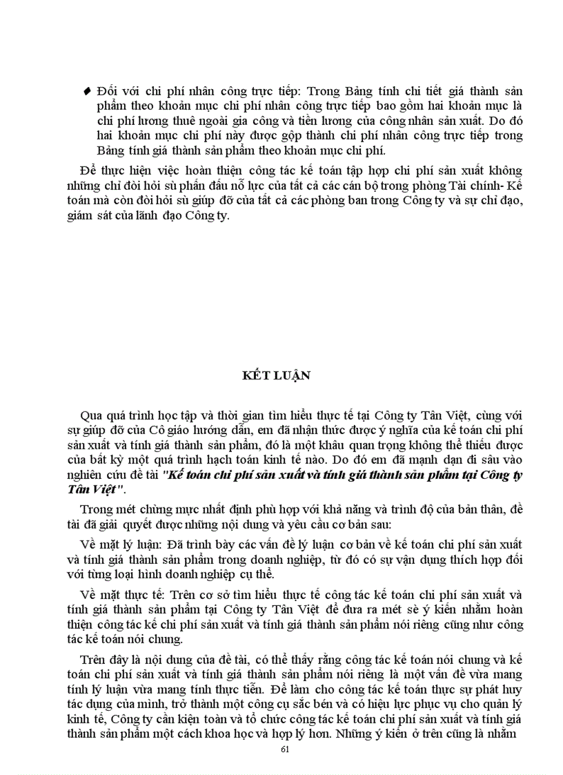 image for page Kế toán chi phí sản xuất và tính giá thành sản phẩm tại Công ty Tân Việt 1
