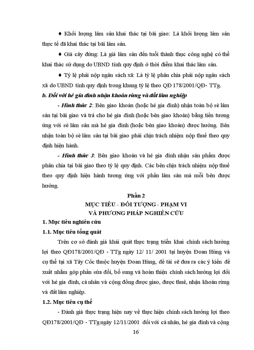 image for page Đánh giá thực trạng triển khai chính sách hưởng lợi theo Quyết định 178 2001 QĐ TTg về quyền hưởng lợi nghĩa vụ của hộ gia đình cá nhân được giao được thuê nhận khoán rừng và đất lâm nghiệp tại huyện Đoan Hùng Phú Thọ 1