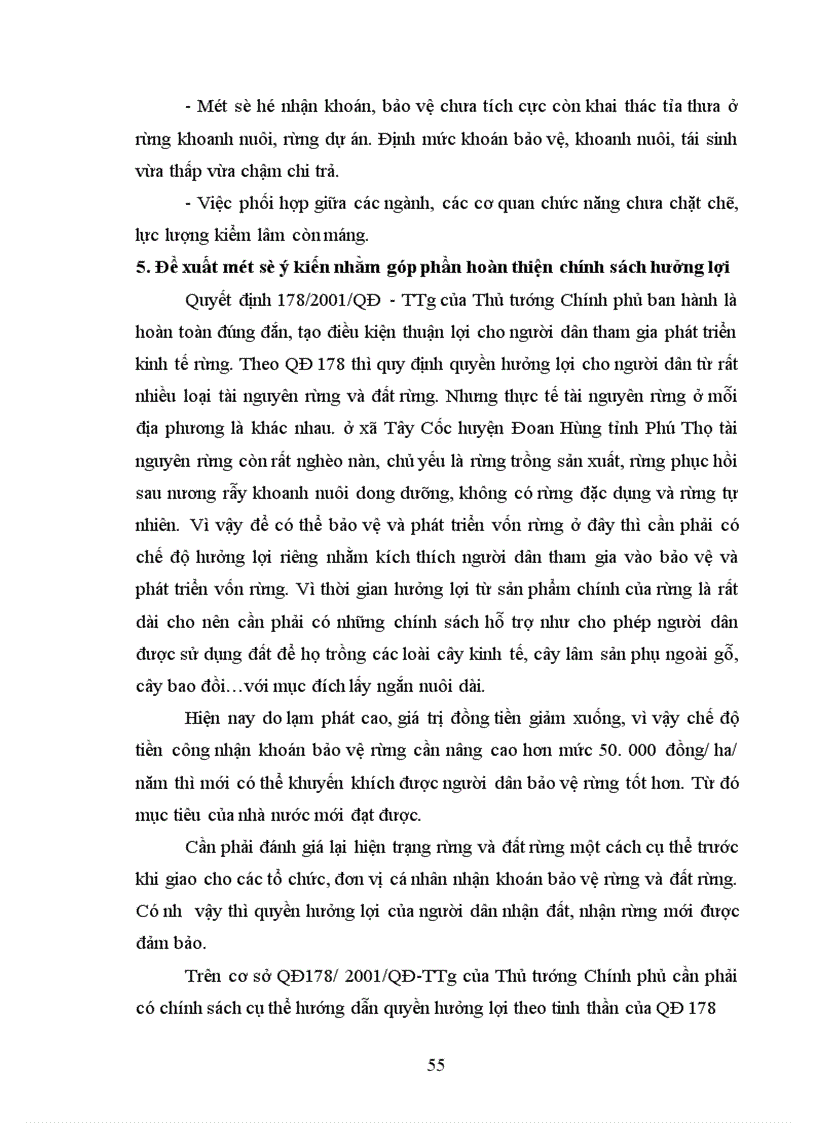 image for page Đánh giá thực trạng triển khai chính sách hưởng lợi theo Quyết định 178 2001 QĐ TTg về quyền hưởng lợi nghĩa vụ của hộ gia đình cá nhân được giao được thuê nhận khoán rừng và đất lâm nghiệp tại huyện Đoan Hùng Phú Thọ 1