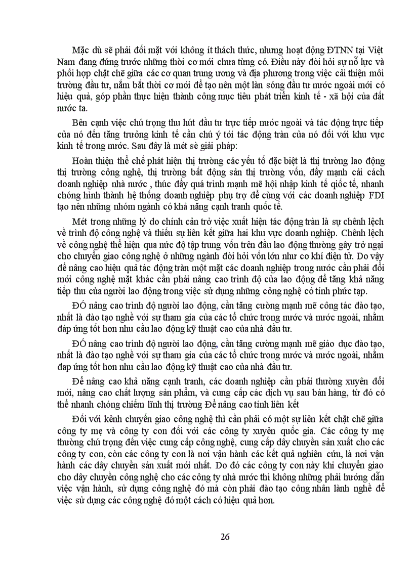 image for page Tác động tràn của FDI đến khu vực kinh tế trong nước 1