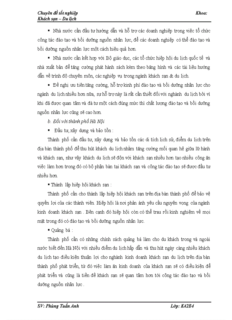 image for page Tăng cường đào tạo và bồi dưỡng nhân lực tại bộ phận bàn của khách sạn Fortuna