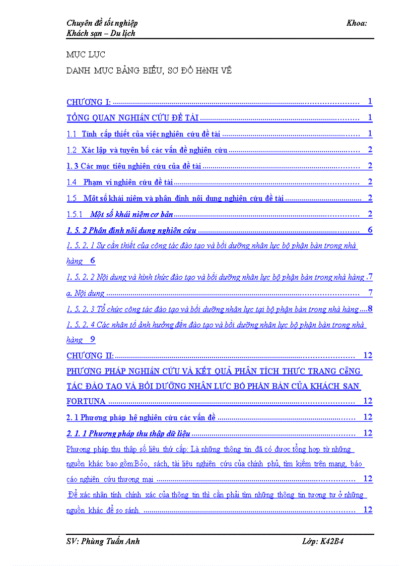 image for page Tăng cường đào tạo và bồi dưỡng nhân lực tại bộ phận bàn của khách sạn Fortuna