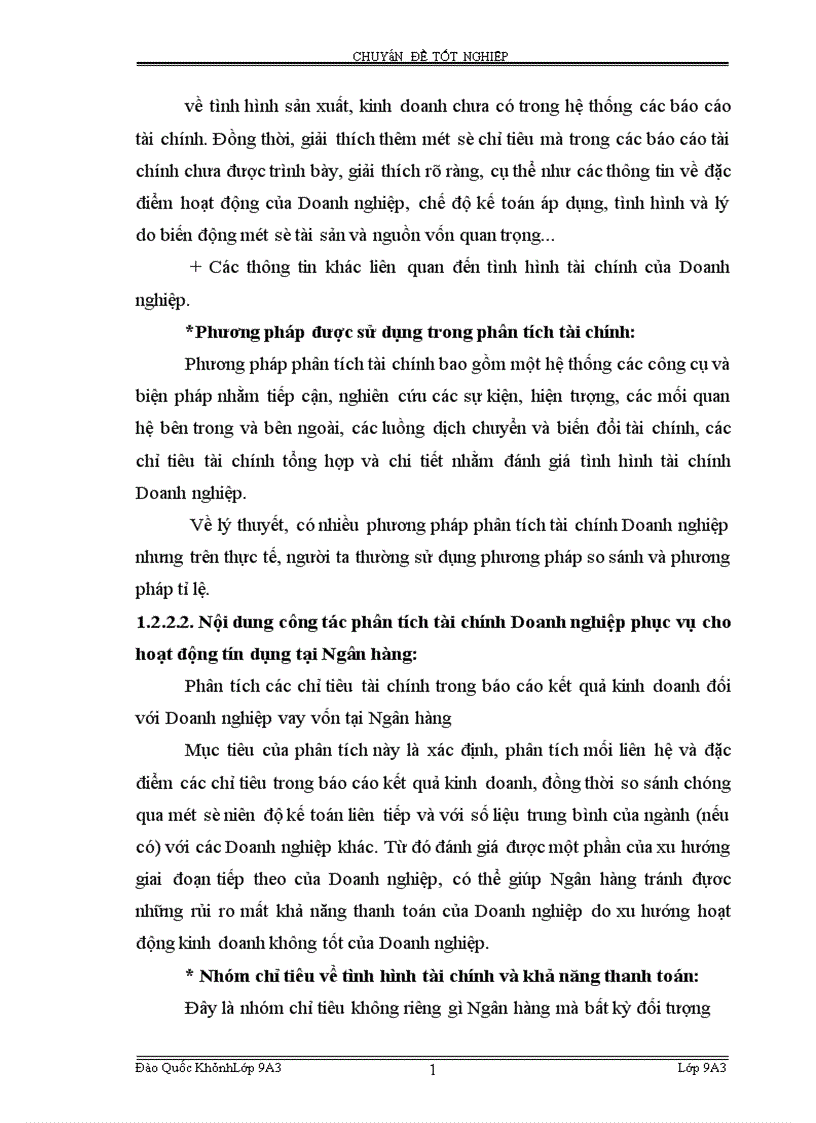 image for page Hoàn thiện công tác phân tích tài chính Doanh nghiệp phục vụ cho hoat động tín dụng tại Vpbank Hà Nội 1