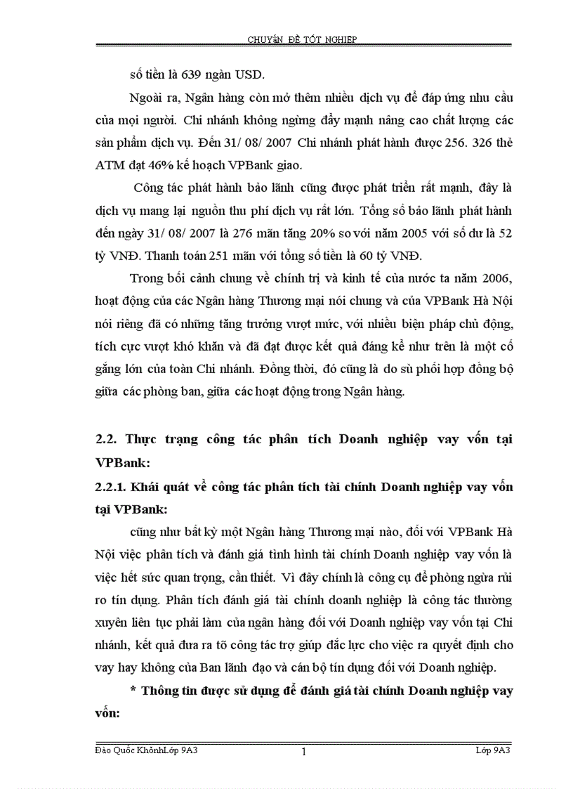 image for page Hoàn thiện công tác phân tích tài chính Doanh nghiệp phục vụ cho hoat động tín dụng tại Vpbank Hà Nội 1