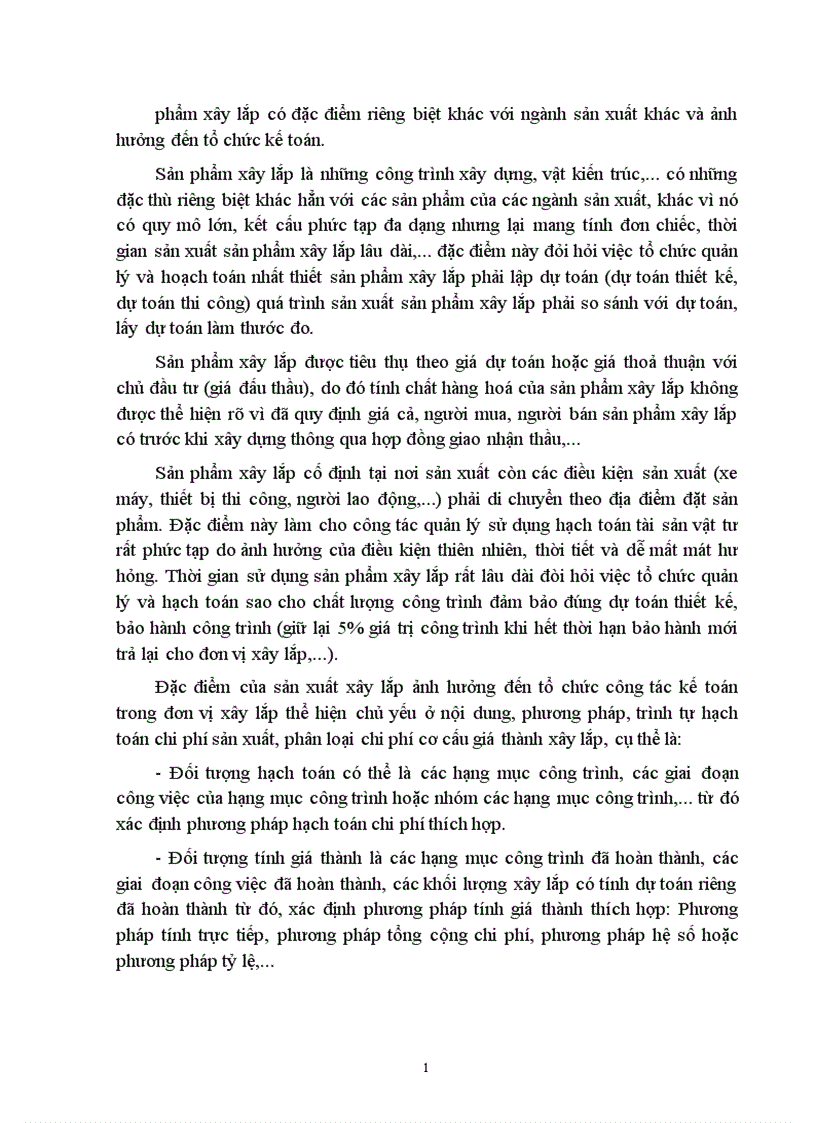 image for page Kế toán chi phí và tính giá thành sản phẩm xây lắp tại xí nghiệp xây lắp II 1