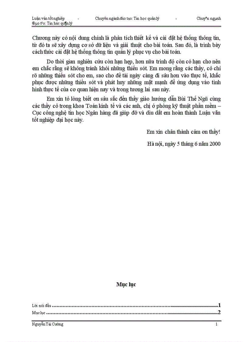 image for page Tin học hoá công tác quản lý tiền gửi tiết kiệm cho các Ngân hàng thương mại quốc doanh và hệ thống Ngân hàng Việt nam 1