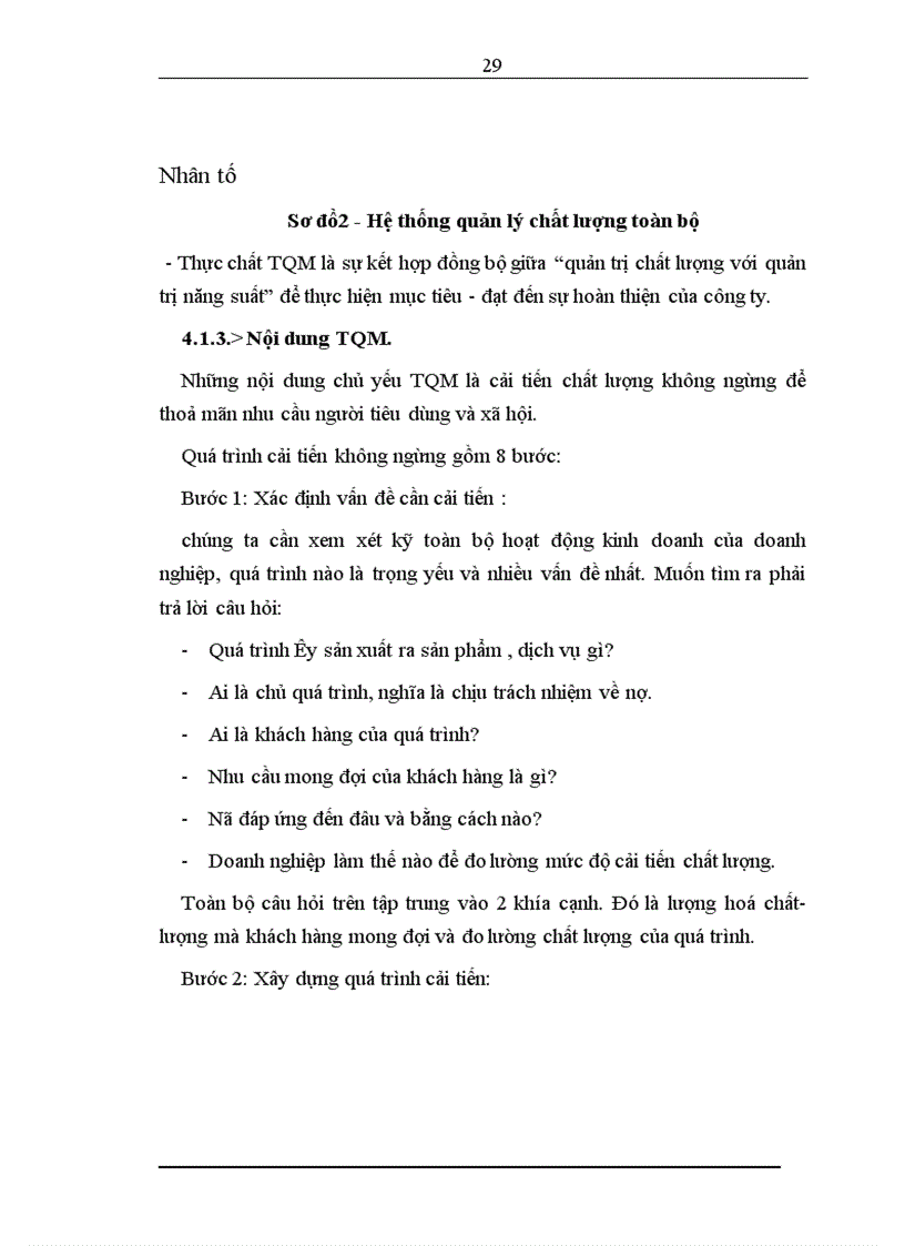 image for page Một số kiến nghị hoàn nhằm thiện chất lượng dịch vụ và tiến tới áp dụng hệ thốngTQM tại công ty khách sạn du lịch Kim Liên 1