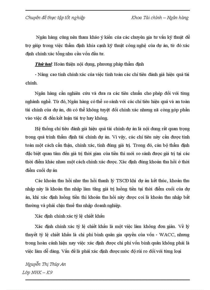 image for page Nâng cao chất lượng thẩm định tài chính dự án trong hoạt động cho vay tại chi nhánh sở giao dịch 1 ngân hàng đầu tư và phát triển