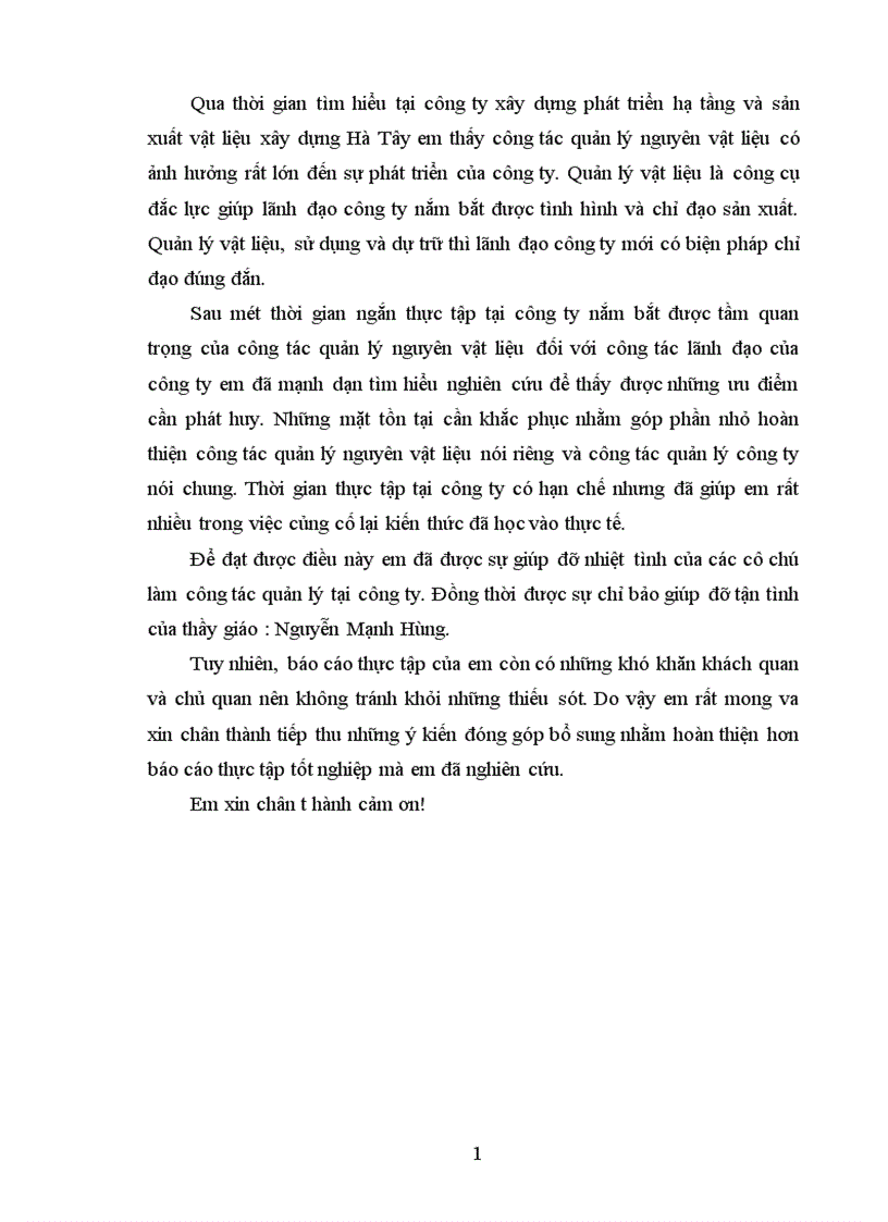 image for page Hoàn thiện công tác quản lý nguyên vật liệu tại công ty xây dựng phát triển hạ tầng và sản xuất vật liệu xây dựng Hà Tây
