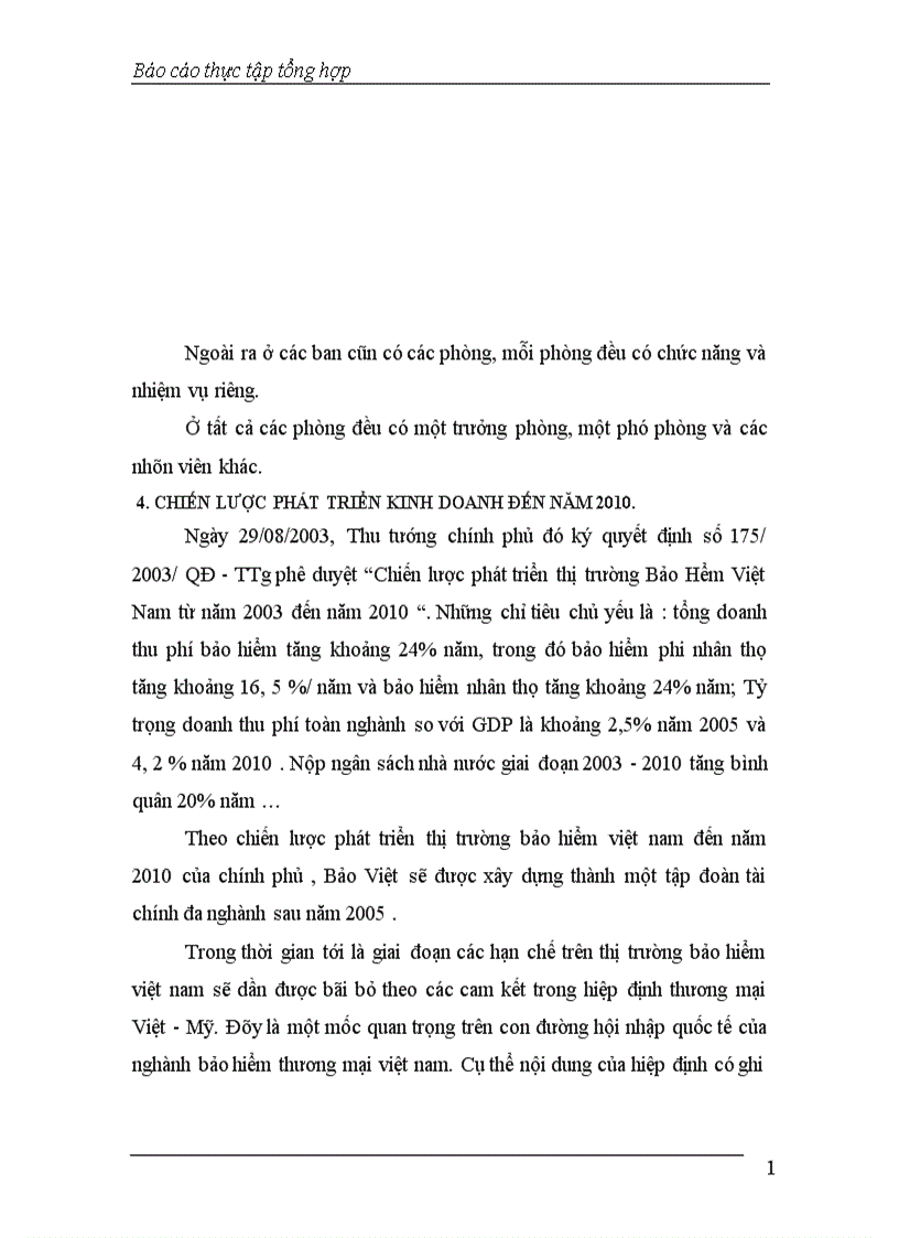 image for page Báo cáo thực tập tổng hợp của Công ty Bảo Hiểm Việt Nam