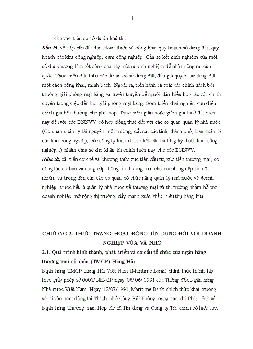 image for page Giải pháp nâng cao chất lượng tín dụng đối với các doanh nghiệp vừa và nhỏ tại Chi nhánh Ngân hàng Hàng Hải Đống Đa 1