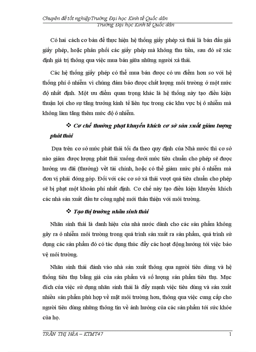 image for page Thực trạng và giải pháp nâng cao hiệu quả áp dụng công cụ kinh tế trong quản lý môi trường trên địa bàn tha nh phô Ha Nô i
