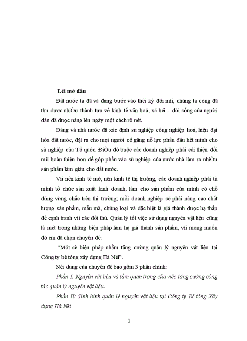 image for page Một số biện pháp nhằm tăng cường quản lý nguyên vật liệu tại Công ty bê tông xây dựng Hà Nội 1