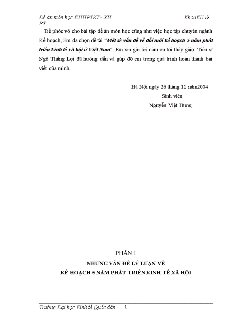 image for page Một số vấn đề về đổi mới kế hoạch 5 năm phát triển kinh tế xã hội ở Việt Nam 1