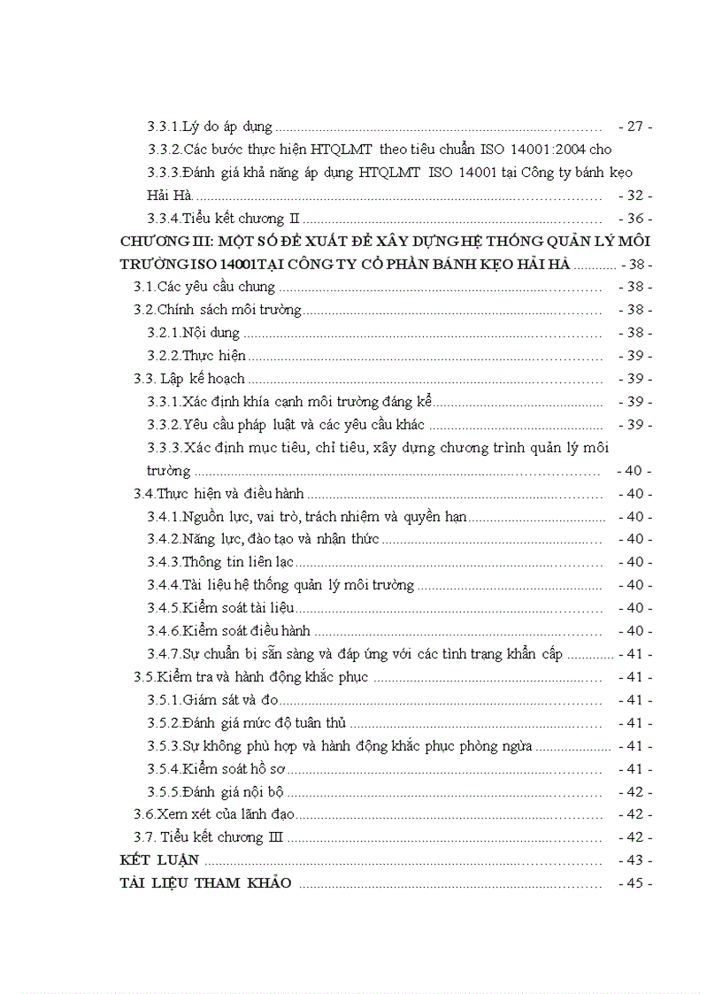 image for page Nghiên cứu khả năng áp dụng hệ thống quản lý môi trường ISO 14001 tại Công ty cổ phần Bánh kẹo Hải Hà 1