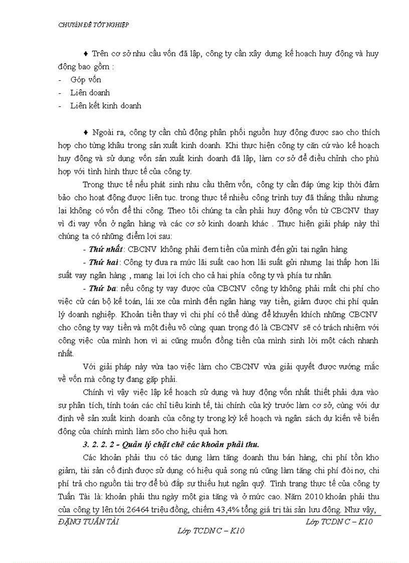 image for page Một số vấn đề về vốn và giải pháp nâng cao hiệu quả sử dụng vốn tại Công ty Tuấn Tài 1