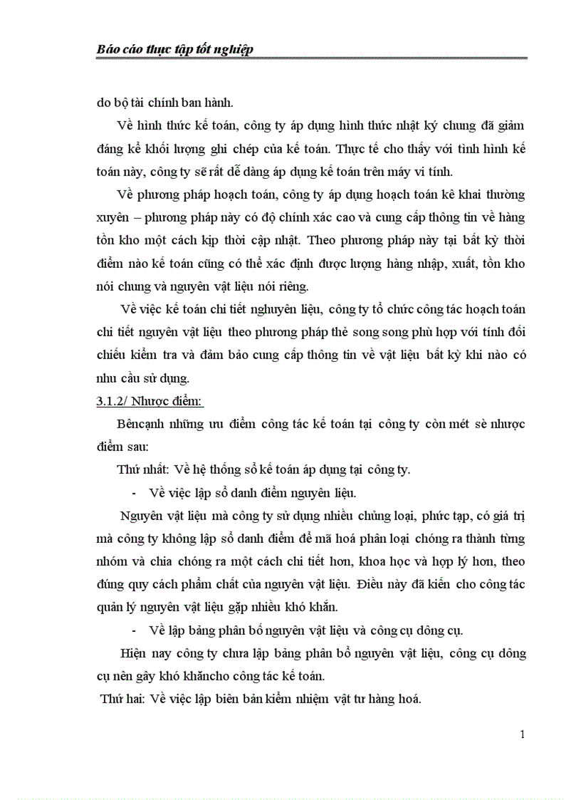 image for page Tổ chức công tác nguyên liệu vật liệu và tình hình quản lý sử dụng nguyên liệu vật liệu tại Công ty TNHH ThiÊn phúc