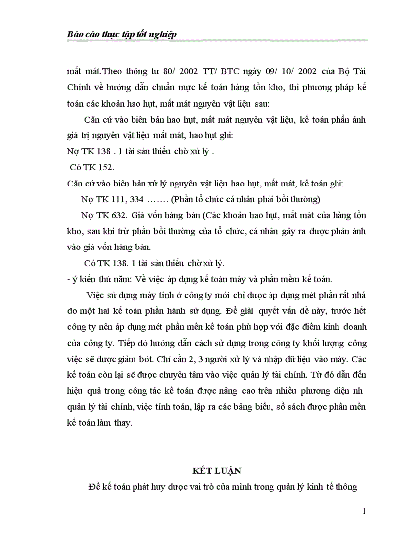 image for page Tổ chức công tác nguyên liệu vật liệu và tình hình quản lý sử dụng nguyên liệu vật liệu tại Công ty TNHH ThiÊn phúc