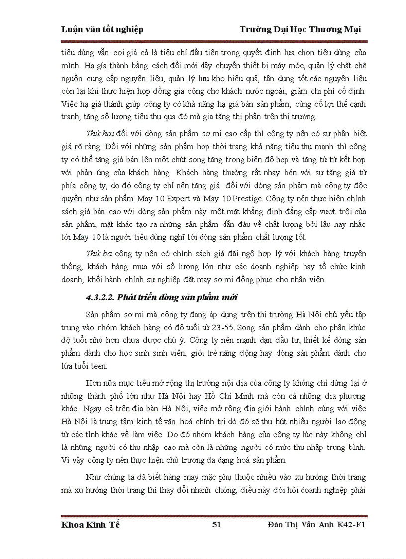 image for page Phân tích và dự báo cầu sản phẩm áo sơ mi nam của công ty cồ phần May 10 trên địa bàn Hà Nội tới năm 2015