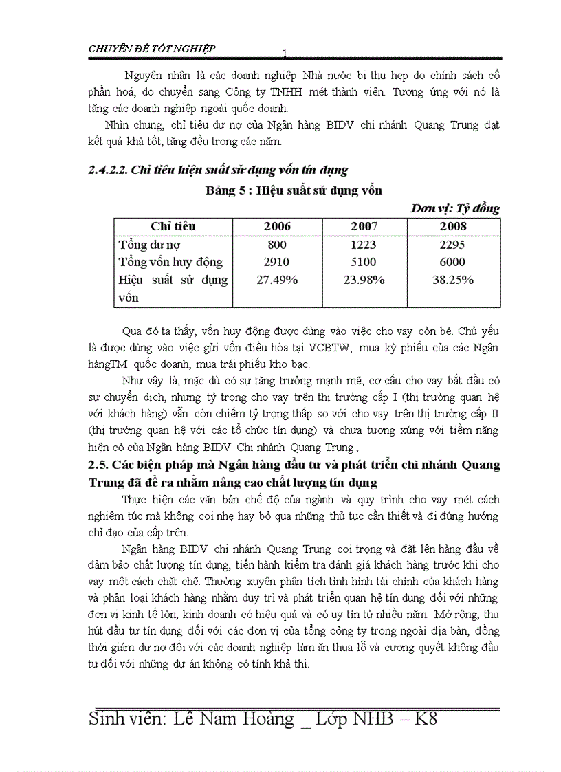 image for page Giải pháp nâng cao chất lượng tín dụng tại Ngân hàng Đầu tư và phát triển chi nhánh Quang Trung 1