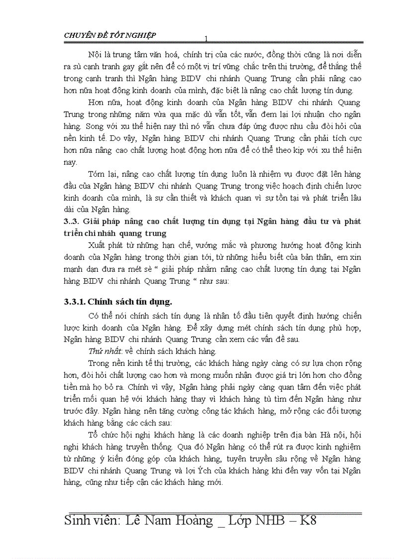 image for page Giải pháp nâng cao chất lượng tín dụng tại Ngân hàng Đầu tư và phát triển chi nhánh Quang Trung 1