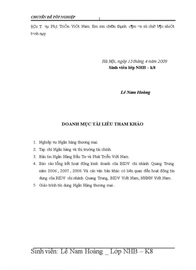 image for page Giải pháp nâng cao chất lượng tín dụng tại Ngân hàng Đầu tư và phát triển chi nhánh Quang Trung 1