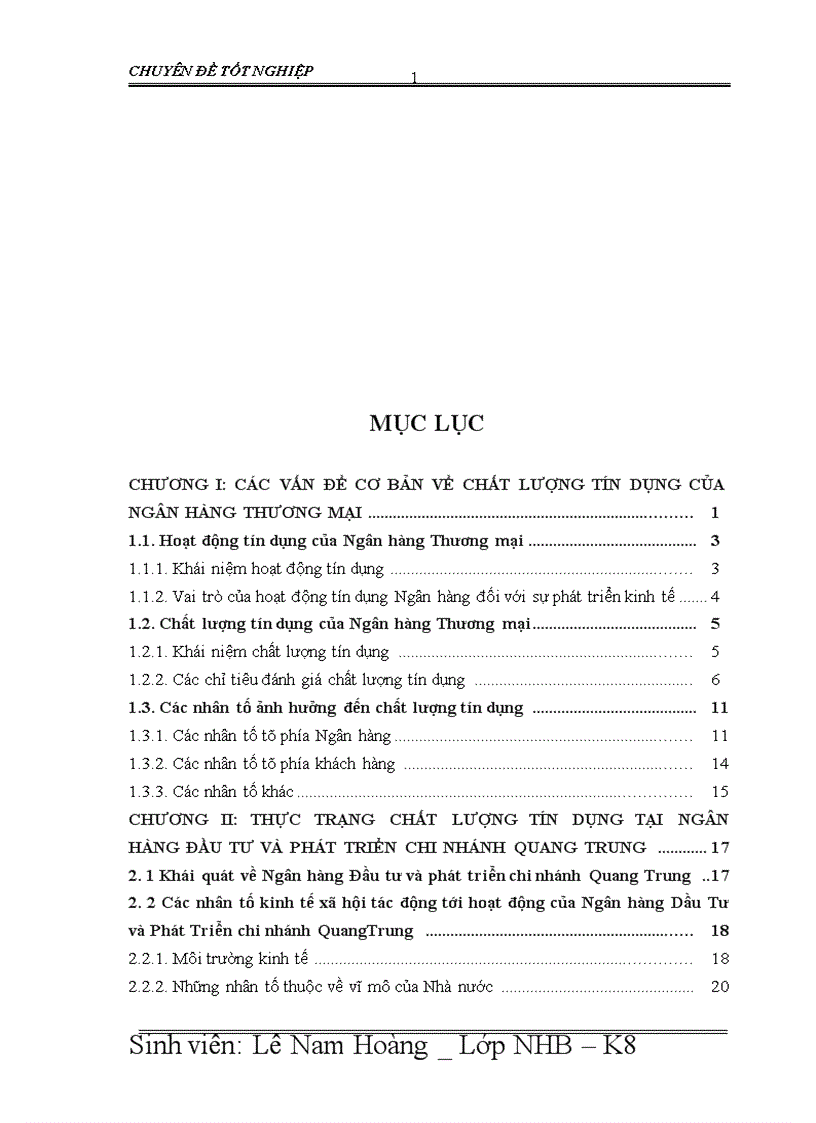 image for page Giải pháp nâng cao chất lượng tín dụng tại Ngân hàng Đầu tư và phát triển chi nhánh Quang Trung 1
