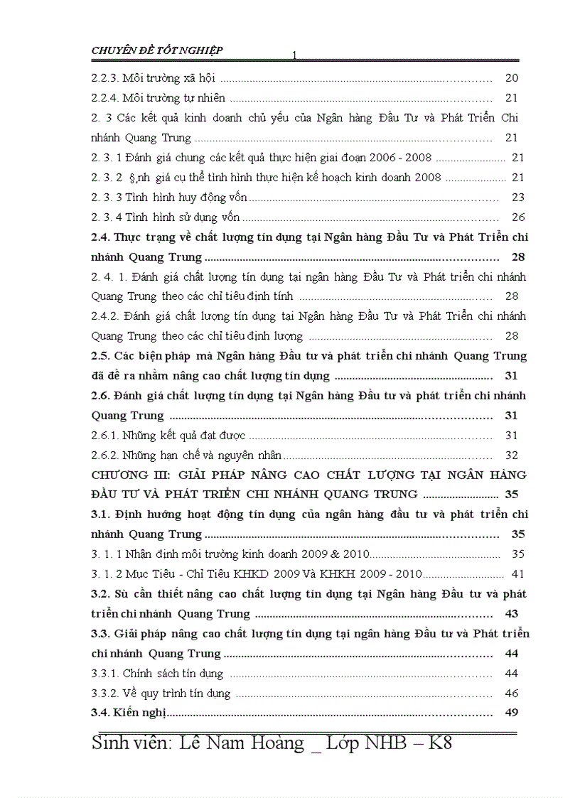 image for page Giải pháp nâng cao chất lượng tín dụng tại Ngân hàng Đầu tư và phát triển chi nhánh Quang Trung 1