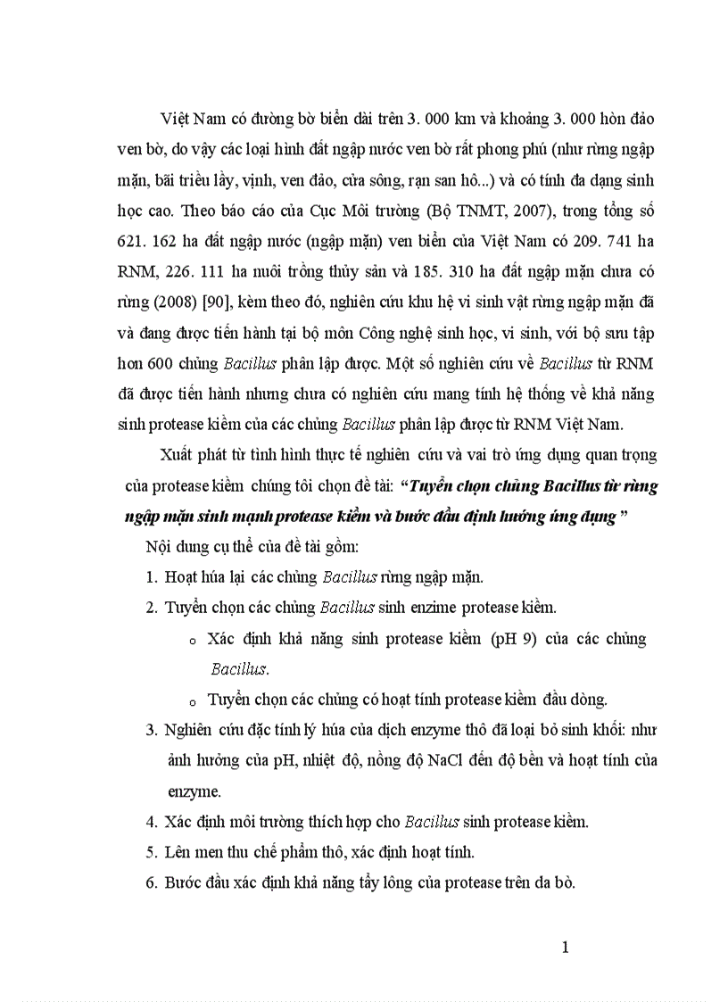 image for page Tuyển chọn chủng Bacillus từ rừng ngập mặn sinh mạnh protease kiềm và bước đầu định hướng ứng dụng 1