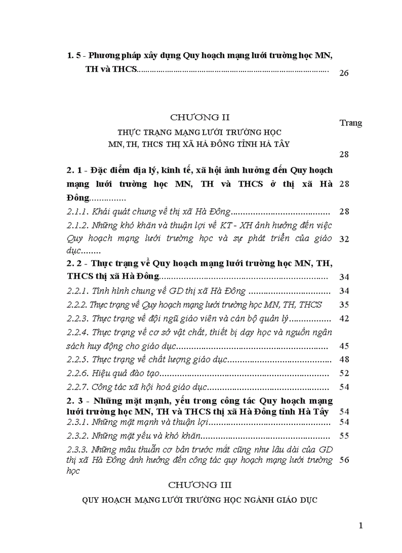 image for page Quy hoạch mạng lưới trường học ngành Giáo dục thị xã Hà Đông tỉnh Hà Tây đến năm 2020 1