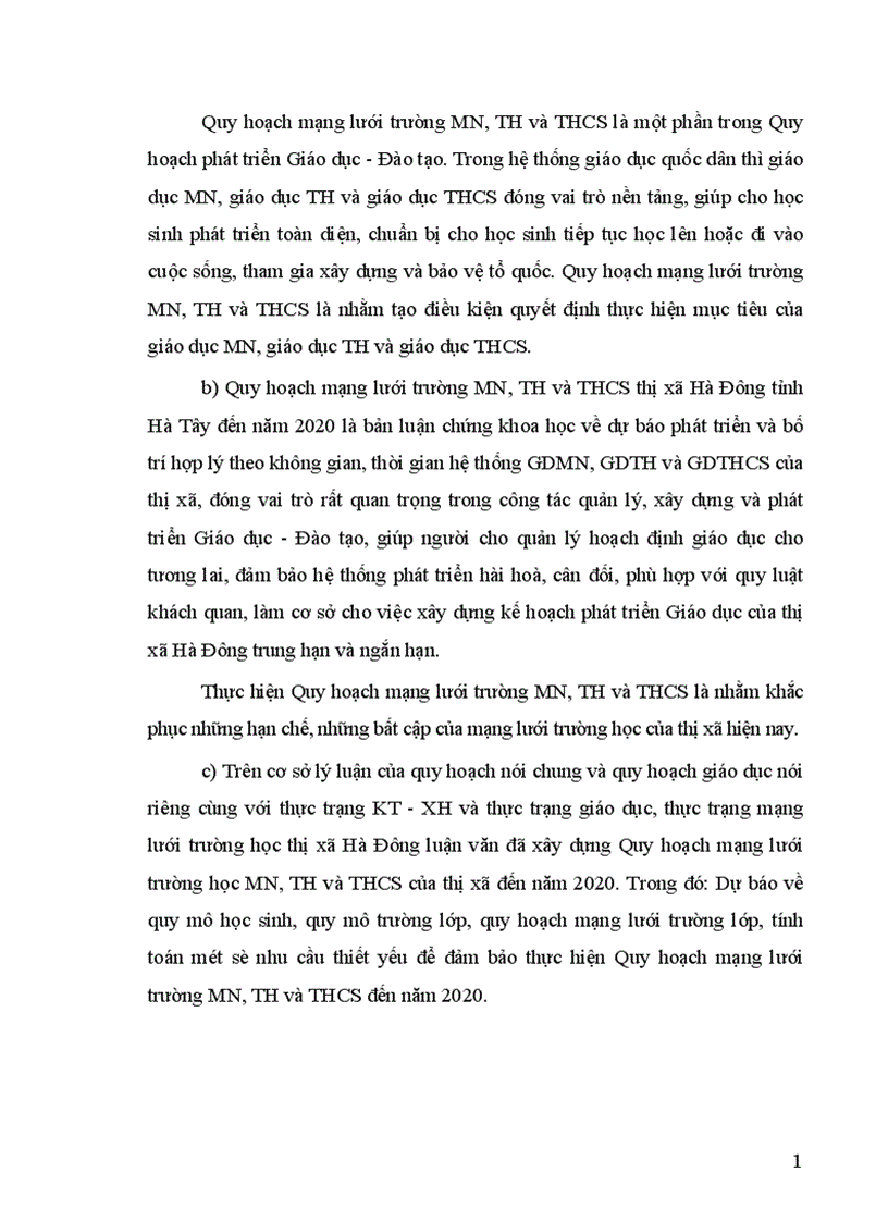 image for page Quy hoạch mạng lưới trường học ngành Giáo dục thị xã Hà Đông tỉnh Hà Tây đến năm 2020 1