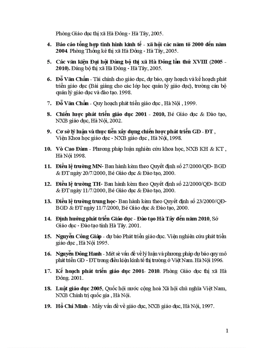 image for page Quy hoạch mạng lưới trường học ngành Giáo dục thị xã Hà Đông tỉnh Hà Tây đến năm 2020 1