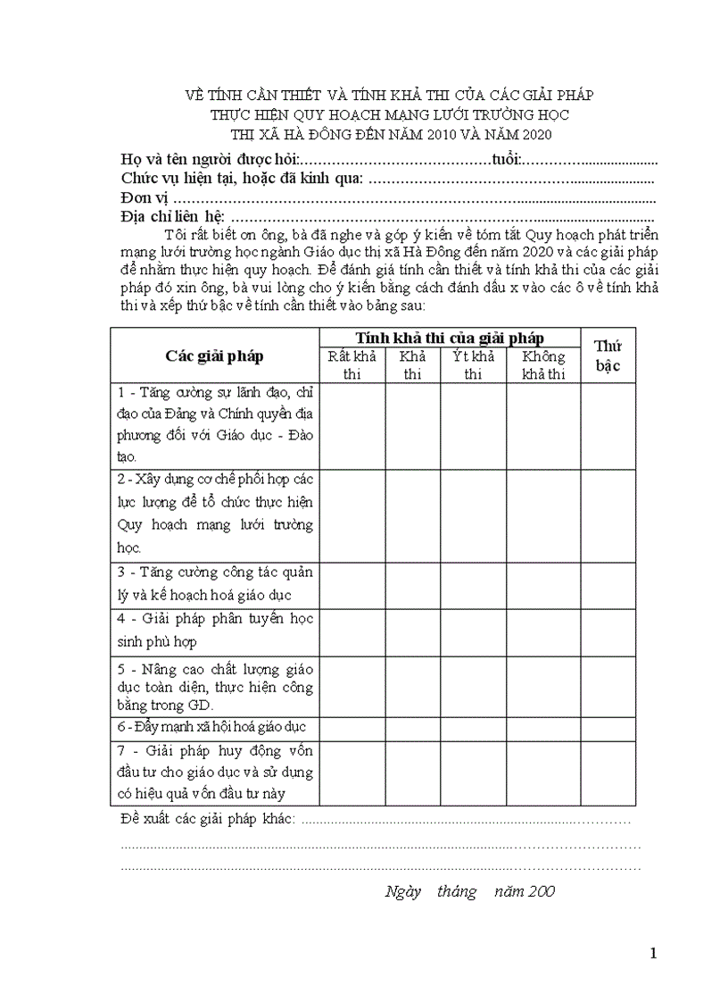 image for page Quy hoạch mạng lưới trường học ngành Giáo dục thị xã Hà Đông tỉnh Hà Tây đến năm 2020 1