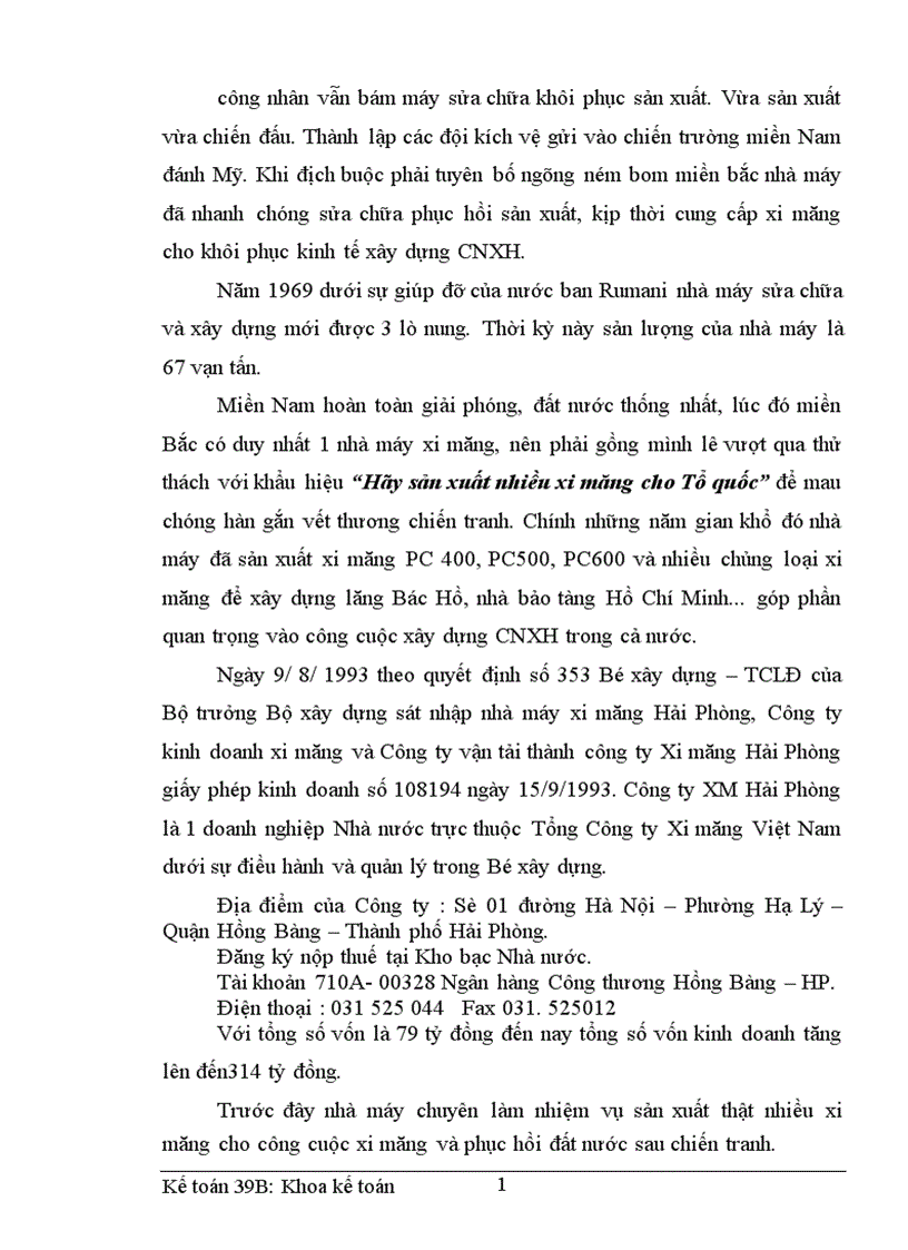 image for page Hoàn thiện hạch toán chi phí sản xuất và tính giá thành sản phẩm tại công ty xi măng Hải Phòng 1