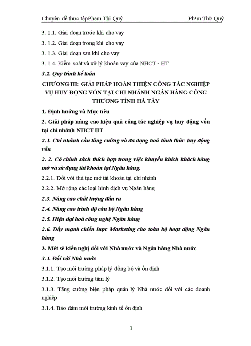 image for page Giải pháp nâng cao nghiệp vụ hoạt động huy động vốn tại Ngân Hàng Công Thương Tỉnh Hà Tây 1