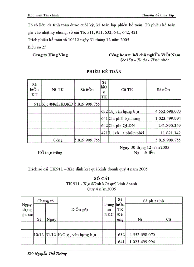 image for page Tổ chức kế toán doanh thu bán hàng và xác định kết quả bán hàng ở công ty TNHH sản xuất và thương mại Hùng Vượng 1