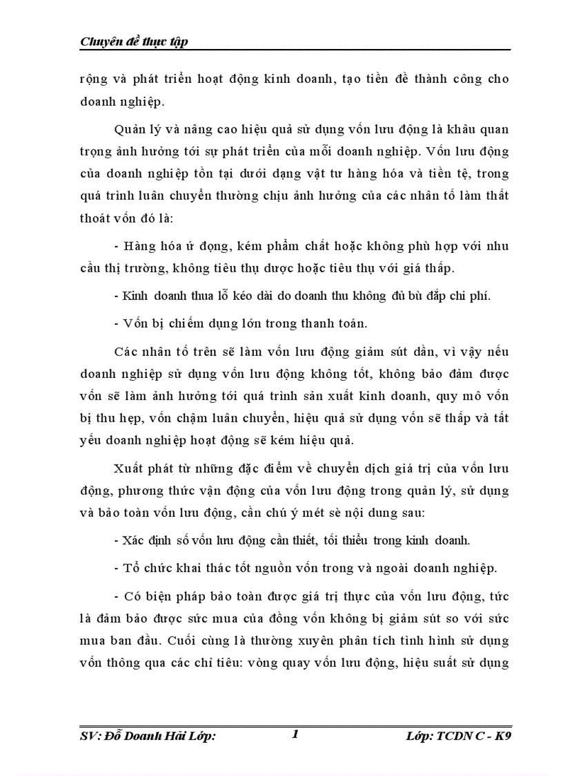 image for page Sử dụng hiệu quả vốn lưu động tại Công ty Cổ phần Xây dựng Đại Cát Thành 1
