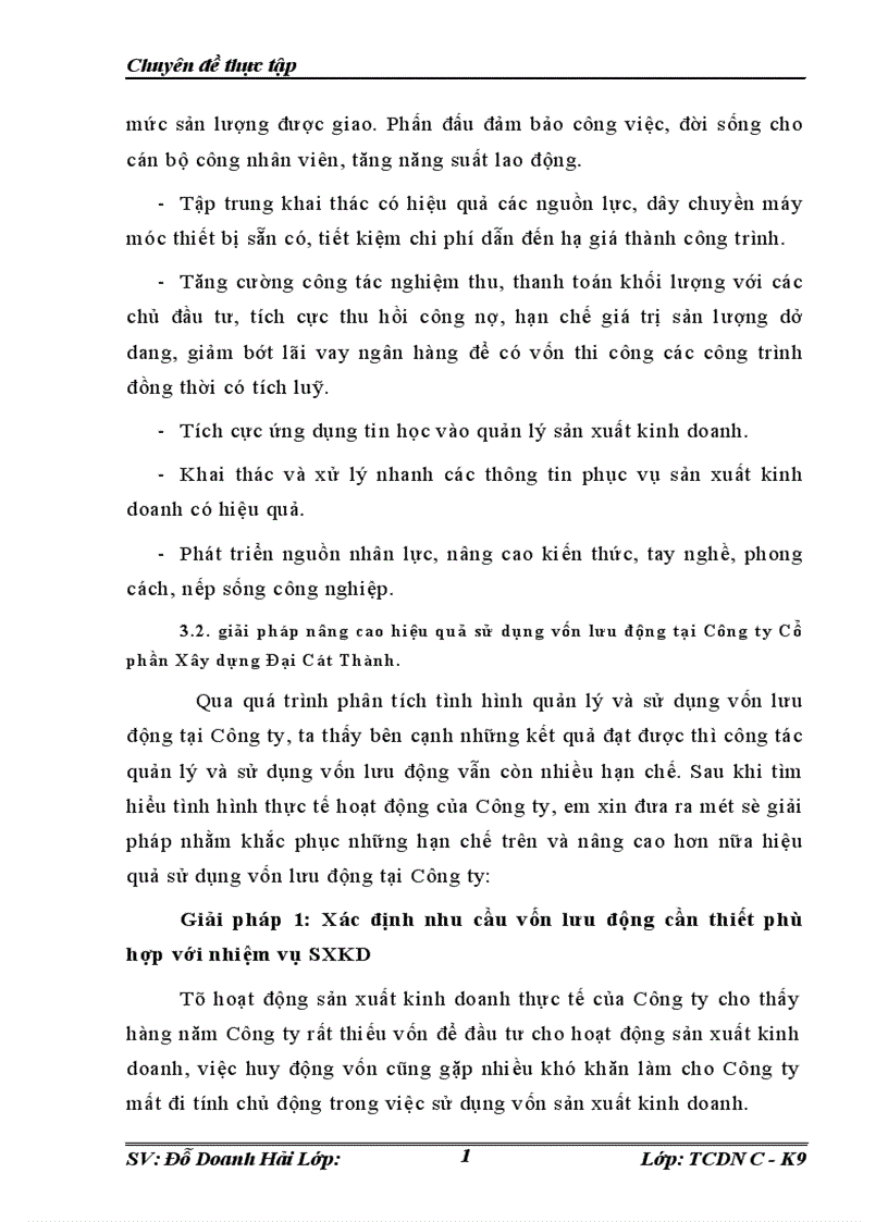 image for page Sử dụng hiệu quả vốn lưu động tại Công ty Cổ phần Xây dựng Đại Cát Thành 1