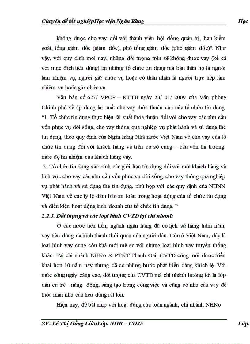 image for page Thực trạng và giải pháp nâng cao chất lượng cho vay tiêu dùng tại chi nhánh NHNo PTNT Thanh Oai 1